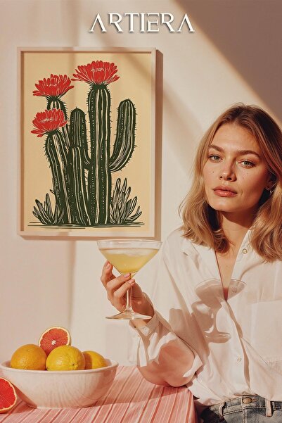 HİGUERA Maximalist Flowers - Πίνακας Κουζίνας με Ξύλινο Πλαίσιο, Διακόσμηση Κ...