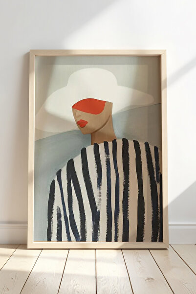 HİGUERA Επιτραπέζιο ζωγραφικής με φυσικό ξύλινο πλαίσιο με απλό και μοντέρνο ...