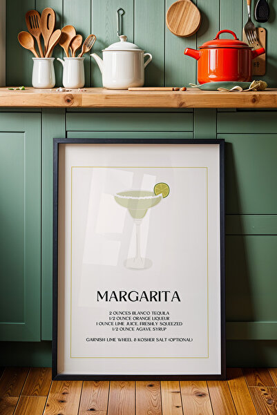 HİGUERA DAIQUIRI BAR Πίνακας τοίχου κουζίνας με φυσικό ξύλινο πλαίσιο