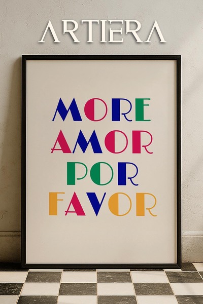 HİGUERA Τυπογραφία Μοντέρνα Μεσογειακή Ιταλική Ζωγραφική Κουζίνας με Ξύλινο Π...