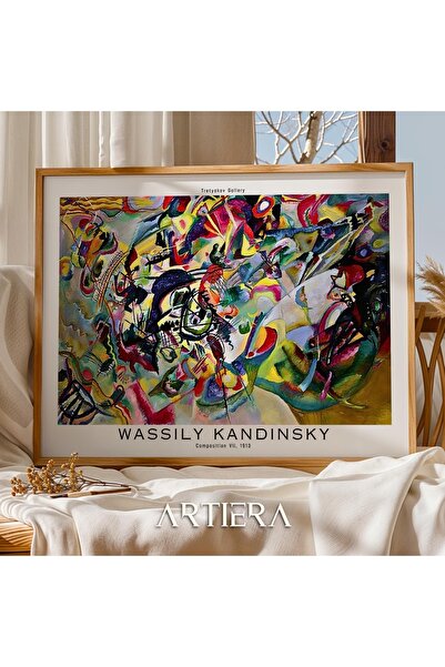 HİGUERA Kandinsky 1866 - 1944 Sembolizm Soyut Geometrik Sanatı Ahşap Çerçevel...