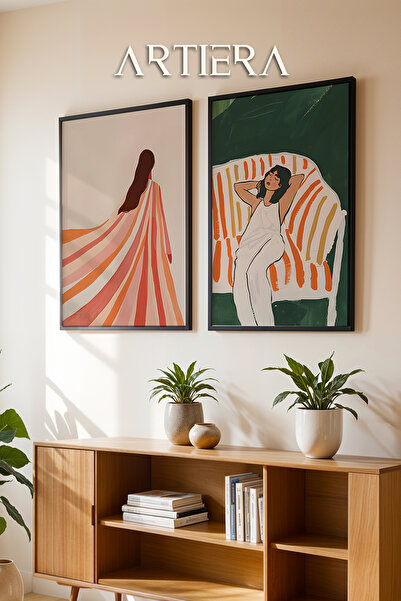 HİGUERA Παστέλ πορτοκαλί ριγέ μανδύα γυναίκα και ξεκούραση γυναίκα διπλό φυσι...