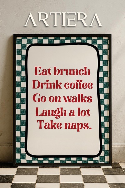 HİGUERA Τυπογραφία Μοντέρνα Μεσογειακή Ιταλική Ζωγραφική Κουζίνας με Ξύλινο Π...