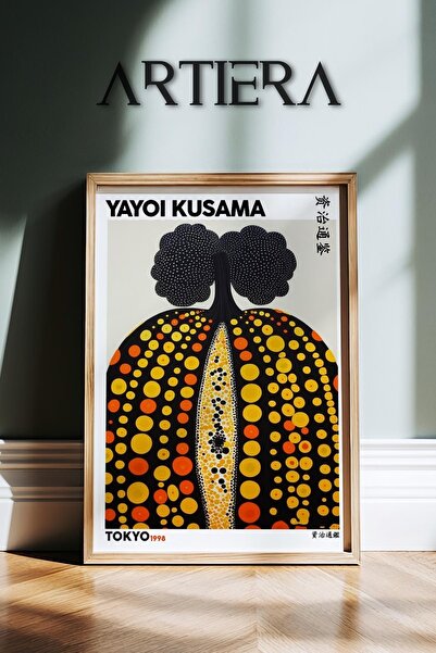 HİGUERA Yayoi Kusama Διάσημος ζωγράφος Μαύρη κολοκύθα Vintage Japandi Art Ζωγ...
