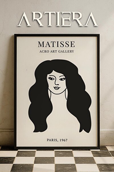 HİGUERA Matisse Paper Cuttings Minimalist Line Art Αισθητικό Γυναικείο Πορτρέ...