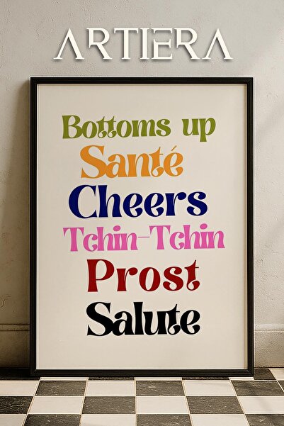 HİGUERA Τυπογραφία Μοντέρνα Μεσογειακή Ιταλική Ζωγραφική Κουζίνας με Ξύλινο Π...