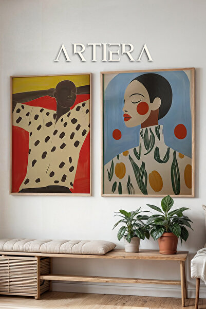 HİGUERA Κόκκινα Ήλιοι και Φορέματα με μοτίβο Ελαιογραφία Αίσθηση Διπλό Ξύλινο...