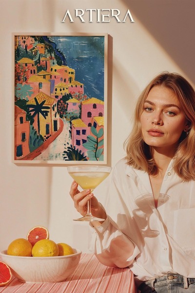 HİGUERA Amalfi Μοντέρνο Μεσογειακό Ιταλικό Στιλ Ξύλινο Τραπέζι Κουζίνας, Διακ...