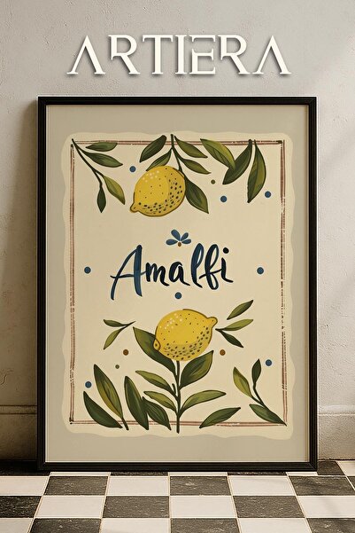 HİGUERA Lemons Μοντέρνο Μεσογειακό Ιταλικό Στιλ Τραπέζι Κουζίνας με Ξύλινο Πλ...