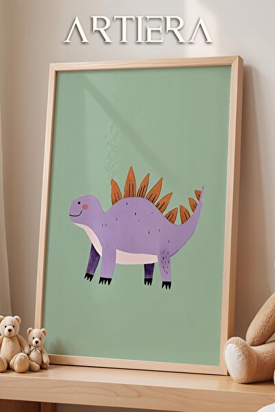 HİGUERA Χαριτωμένο θέμα δεινοσαύρων με πράσινο φόντο νερού Διακόσμηση παιδικο...