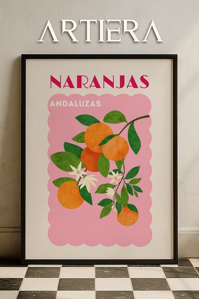 HİGUERA Τυπογραφία Μοντέρνα Μεσογειακή Ιταλική Ζωγραφική Κουζίνας με Ξύλινο Π...