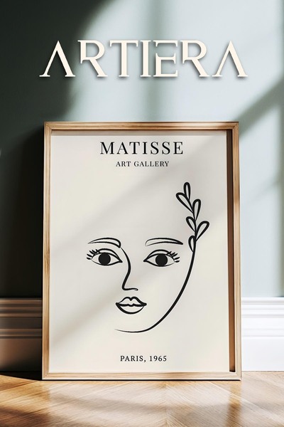 HİGUERA Matisse Paper Cuttings Minimalist Line Art Αισθητικό Γυναικείο Πορτρέ...