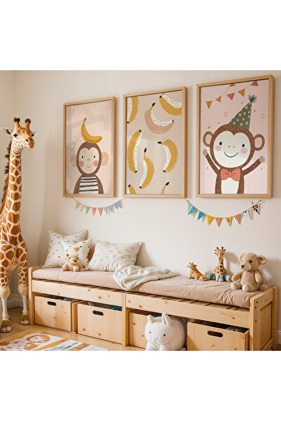 HİGUERA Σετ ζωγραφικής για παιδικό δωμάτιο και βρεφικό δωμάτιο με φυσικό ξύλι...
