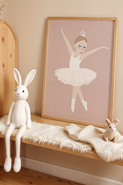 HİGUERA Πίνακας παιδικού και βρεφικού δωματίου με φυσικό ξύλινο πλαίσιο Danci...