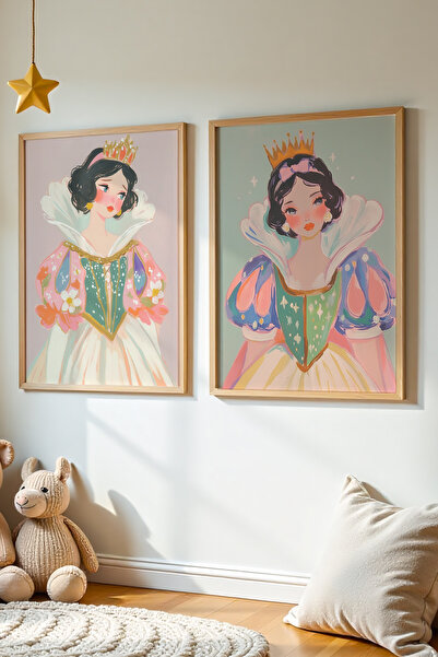 HİGUERA 2 τεμάχια Πριγκίπισσα με θέμα την ελαιογραφία Feel Girl Παιδικό δωμάτ...