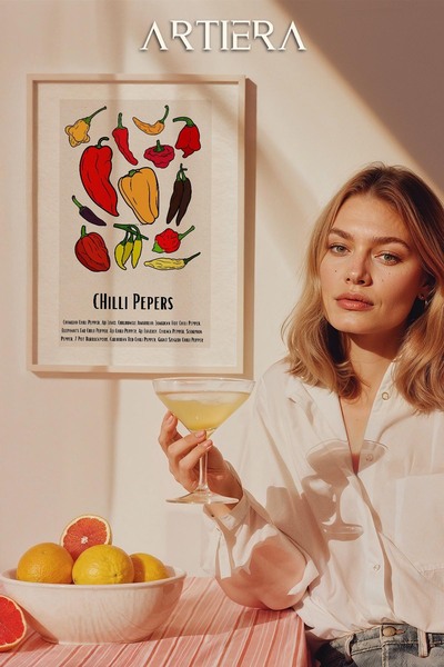 HİGUERA Λαχανικά - Μοντέρνο μεσογειακό ιταλικό στυλ Ξύλινο Πίνακας Κουζίνας, ...