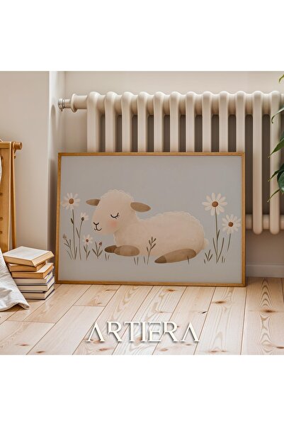 HİGUERA Διακόσμηση αγοριού δωματίου Between Daisies Οριζόντια ζωγραφική με ξύ...