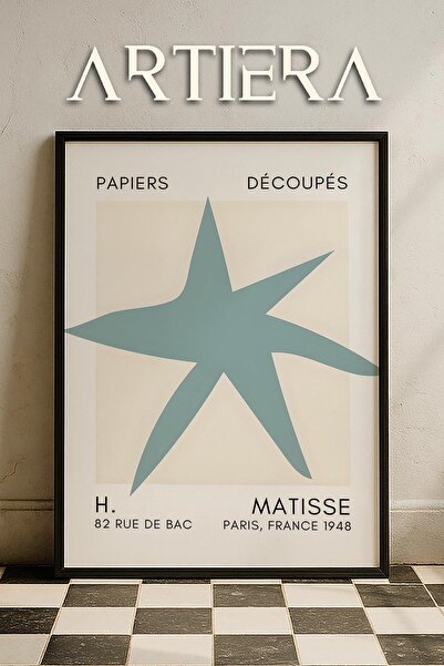 HİGUERA Σειρά Matisse Paper Cuttings Τυρκουάζ Abstract Star Ζωγραφική τοίχου ...
