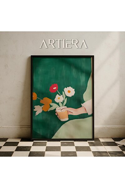 HİGUERA Μινιμαλιστικά λουλούδια ελαιογραφία Ξύλινο πλαίσιο ζωγραφική τοίχου