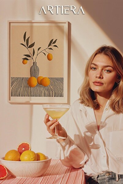 HİGUERA Λεμόνια - Μοντέρνο μεσογειακό ιταλικό στυλ Ξύλινο τραπέζι κουζίνας, Δ...