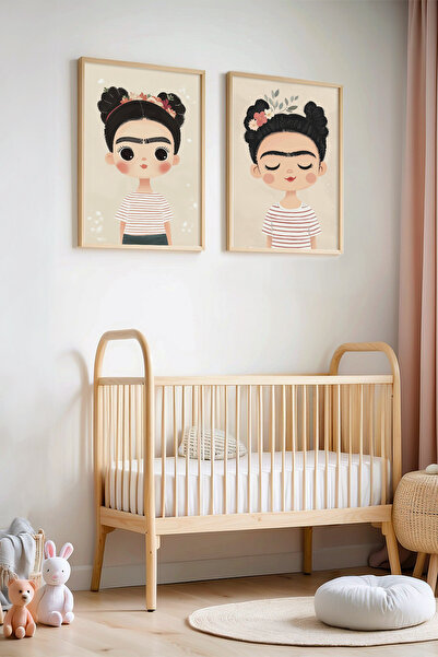 HİGUERA Σετ 2 χαριτωμένα κοριτσίστικα - Πίνακας παιδικού δωματίου και βρεφικο...