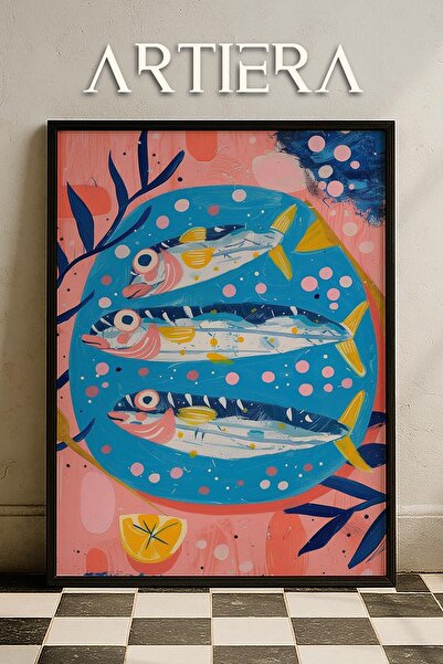 HİGUERA Ψάρια - Μεσογειακό ιταλικό στυλ Ξύλινο Πίνακας Κουζίνας, Διακόσμηση Κ...