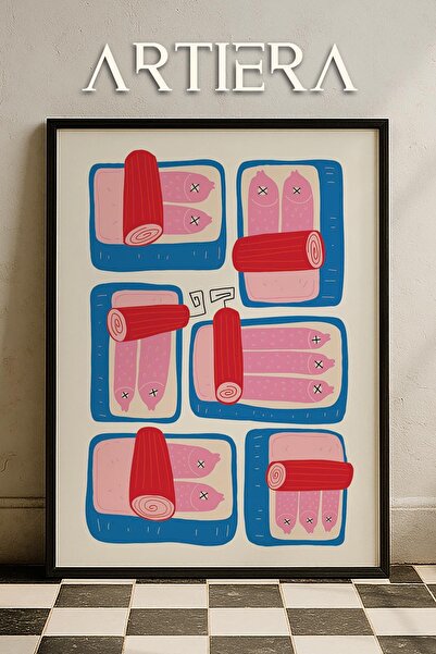 HİGUERA Σούσι - Τραπέζι κουζίνας με ξύλινο πλαίσιο σε μοντέρνο ιαπωνικό στυλ,...