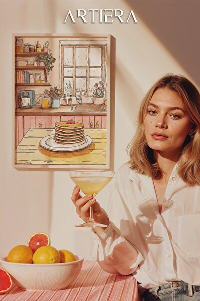 HİGUERA Καφέ - Τραπέζι κουζίνας με ξύλινο σκελετό μεσογειακού ιταλικού στυλ, ...