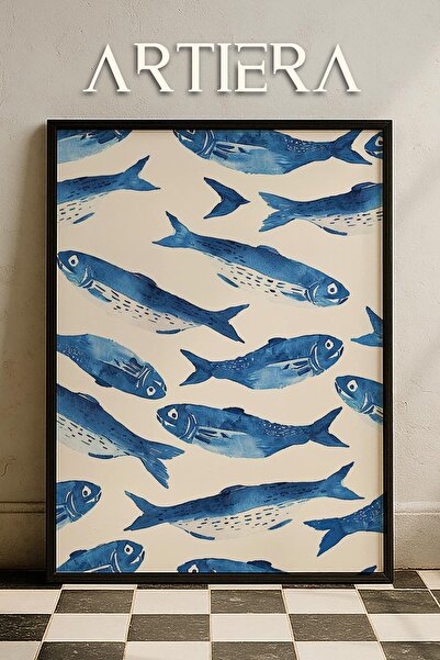 HİGUERA Ψάρια - Μεσογειακό ιταλικό στυλ Ξύλινο Πίνακας Κουζίνας, Διακόσμηση Κ...