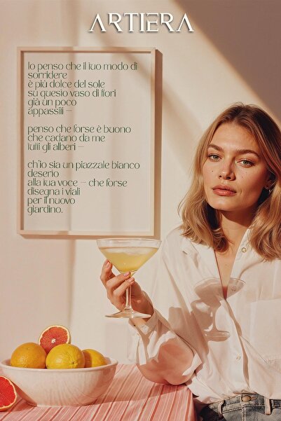 HİGUERA Τυπογραφία Μοντέρνα Μεσογειακή Ιταλική Ζωγραφική Κουζίνας με Ξύλινο Π...