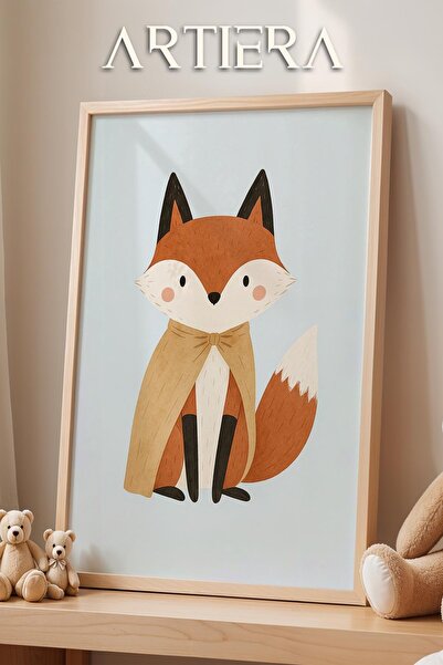 HİGUERA Cute Hero Fox με θέμα τα ζώα Διακόσμηση παιδικού δωματίου για αγόρι μ...