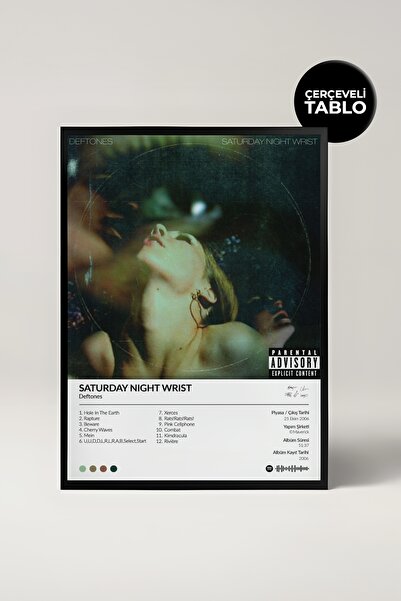 House Gorgeous Deftones Saturday Night Wrist Albüm Tasarımlı Spotify Poster T...
