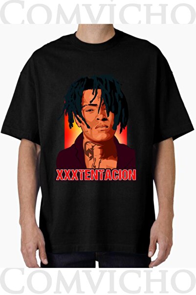 COMVİCHO تي شيرت مطبوع بتصميم xxxtentacion v1 للجنسين