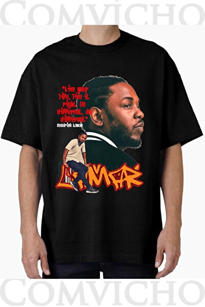 COMVİCHO Unisex Amar V1 Design Printed Oversize T-Shirt
