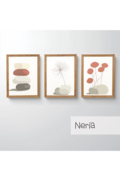 Ahsen resim çerçeve Set de 3 tablouri înrămate - Picturi abstracte pentru dec...