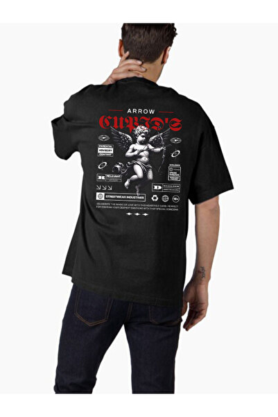 COMVİCHO تي شيرت كبير الحجم مطبوع بتصميم streetwear88 للجنسين