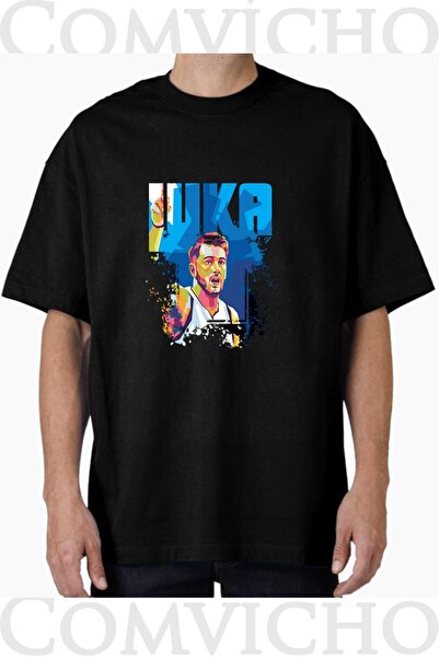 COMVİCHO Unisex Luka V1 Design Printed Oversize T-Shirt
