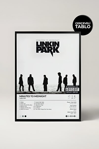 House Gorgeous Linkin Park Minutes To Midnight Albümü Çerçevesiz Albüm Tasarı...