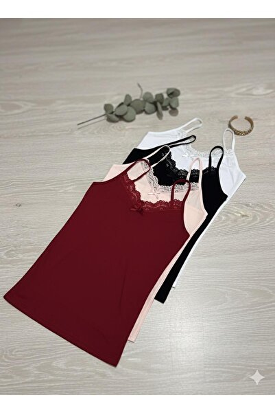 EZMİRA BUTİK Γυναικείο εσώρουχο λευκό χρώματος 4 συσκευασιών από βαμβακερό σχοινί