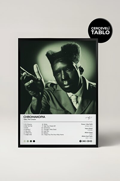 House Gorgeous Tyler the Creator Chromakopia Album Design Spotify Poster Pain...