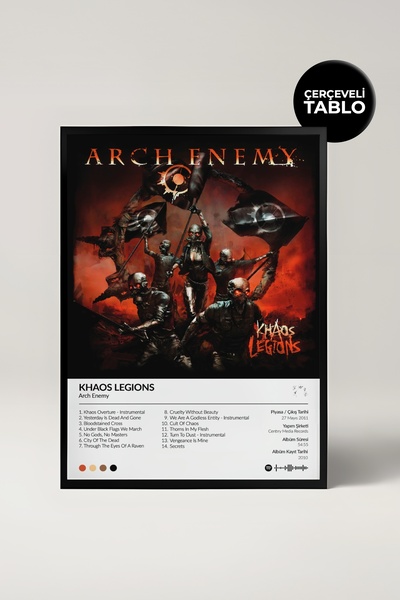 House Gorgeous Pictură cu poster Spotify cu design de album Arch Enemy Khaos ...