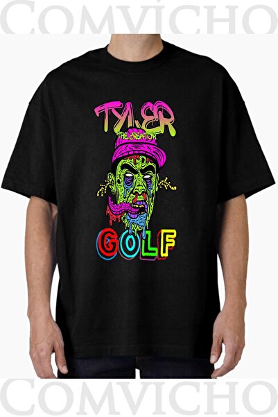 COMVİCHO تي شيرت مطبوع بتصميم تايلر جولف v1 للجنسين