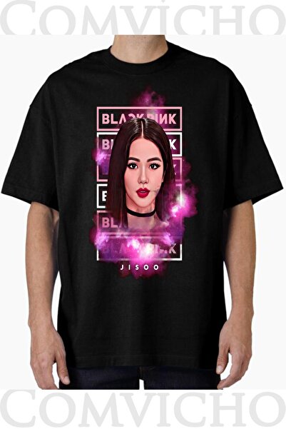 COMVİCHO Unisex Bp Jısoo Design Printed Oversize T-Shirt
