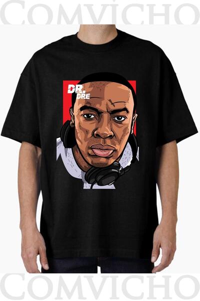COMVİCHO تي شيرت مطبوع بتصميم Dr.dre v3 للجنسين