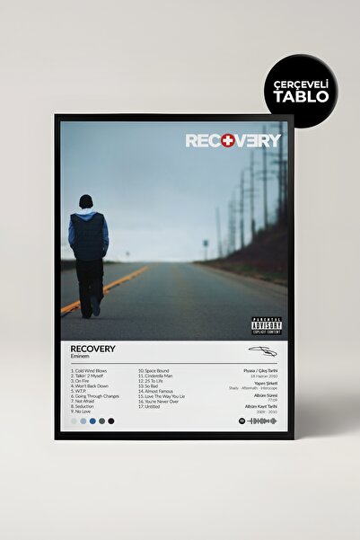 House Gorgeous Eminem album Recovery dizajniran kao poster na Spotifyju