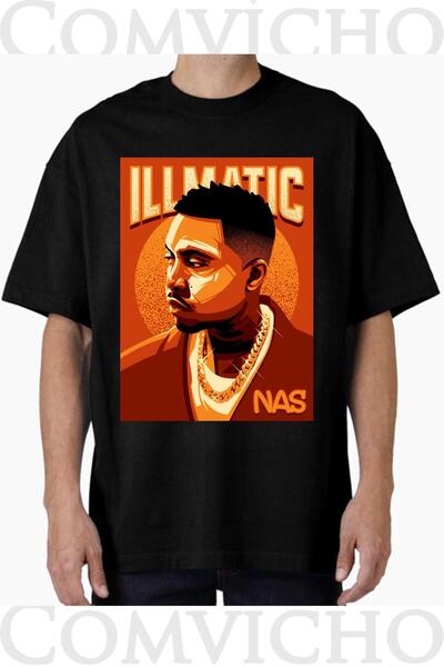 COMVİCHO Unisex Illmatıc V1 Design Printed Oversize T-Shirt