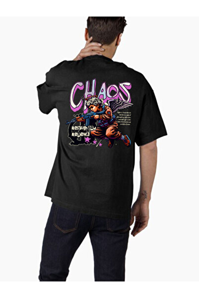 COMVİCHO تي شيرت كبير الحجم مطبوع بتصميم streetwear140 للجنسين
