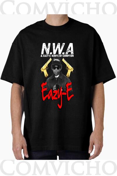 COMVİCHO Unisex Eazy V5 Design Printed Oversize T-Shirt