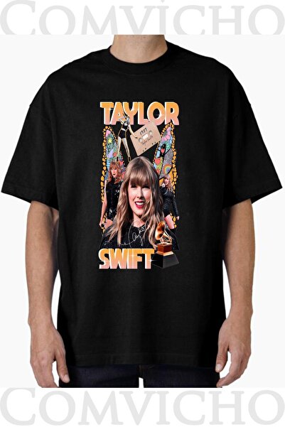 COMVİCHO تي شيرت مطبوع بتصميم تايلور سويفت v1 للجنسين