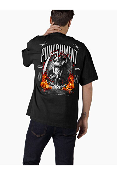 COMVİCHO تي شيرت كبير الحجم مطبوع بتصميم streetwear45 للجنسين